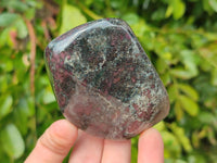 Polished Ruby Corundum In Chrome Verdite Standing Free Forms x 4 From Zimbabwe - Toprock Gemstones and Minerals