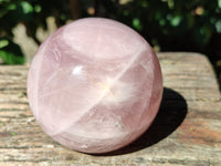 Polished Star Rose Quartz Spheres x 2 From Ambatondrazaka, Madagascar - Toprock Gemstones and Minerals