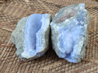 Natural Blue Lace Agate Geode Specimens x 12 From Nsanje, Malawi - Toprock Gemstones and Minerals
