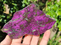 Polished Purpurite Coated with Resin On One Side x 3 From Erongo, Namibia - Toprock Gemstones and Minerals