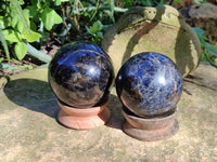 Polished Iolite Spheres x 2 From Ambatofinandrahana, Madagascar - Toprock Gemstones and Minerals