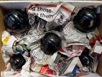 Polished Rare Blue Spark Iolite Spheres with Pink Feldspar Spots x 5 From Madagascar - Toprock Gemstones and Minerals