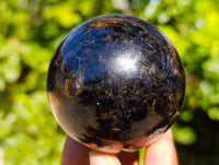 Polished Rare Blue Spark Iolite Spheres with Pink Feldspar Spots x 5 From Madagascar - Toprock Gemstones and Minerals