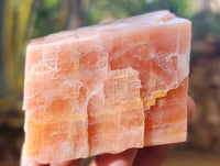 Natural Rhombohedral Sunset Orange Calcite Specimens x 12 From Spitzkop, Namibia - Toprock Gemstones and Minerals
