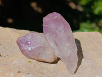 Natural Purple Amethyst and Golden Limonite Single Quartz Crystals x 3.19 Kg Lot From Zambia - Toprock Gemstones and Minerals