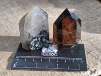 Polished Mixed Inclusion Quartz Crystals Including Citrine x 6 from Madagascar - Toprock Gemstones and Minerals