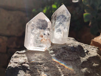 Polished Mixed Inclusion Quartz Crystals Including Citrine x 6 from Madagascar - Toprock Gemstones and Minerals