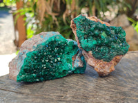 Natural Dioptase with Malachite and Shattuckite On Dolomite Specimens x 3 From Likasi, Congo - Toprock Gemstones and Minerals