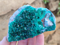 Natural Dioptase with Malachite and Shattuckite On Dolomite Specimens x 3 From Likasi, Congo - Toprock Gemstones and Minerals