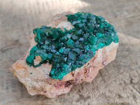 Natural Large Dioptase On Dolomite Specimens x 3 From Mashamba East Mine, Congo - Toprock Gemstones and Minerals