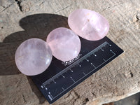 Polished Rose Quartz Palm Stones x 45 From Ambatondrazaka, Madagascar - Toprock Gemstones and Minerals