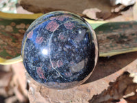 Polished Rare Blue Spark Iolite Water Saphire Spheres x 2 From Ambatofinandrahana, Madagascar - Toprock Gemstones and Minerals