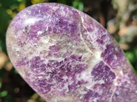 Polished Purple Lepidolite Standing Free Forms x 3 From Zimbabwe - Toprock Gemstones and Minerals