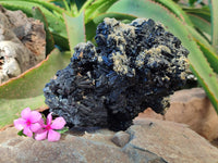 Natural Fibrous Multi Terminated Schorl Black Tourmaline Cluster x 1 From Erongo, Namibia - Toprock Gemstones and Minerals