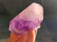 Polished Smokey Amethyst Window Quartz Crystals x 3 From Akansobe, Madagascar - Toprock Gemstones and Minerals