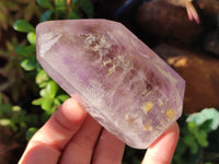 Polished Smokey Amethyst Window Quartz Crystals x 3 From Akansobe, Madagascar - Toprock Gemstones and Minerals