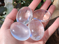 Polished Quartz Galet-Palm Stones x 20 From Madagascar - Toprock Gemstones and Minerals