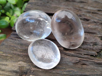 Polished Quartz Galet-Palm Stones x 20 From Madagascar - Toprock Gemstones and Minerals