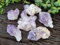 Natural Jacaranda Amethyst Quartz Clusters x 6 From Mumbwa, Zambia - Toprock Gemstones and Minerals