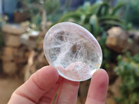 Polished Girasol and Rock Crystal Quartz Palm Stones x 24 From Ambatondrazaka, Madagascar - Toprock Gemstones and Minerals