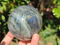Polished Labradorite Spheres x 2 From Tulear, Madagascar - Toprock Gemstones and Minerals