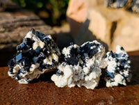 Natural Schorl Black Tourmaline with Hyalite Opal x 20 From Erongo, Namibia - Toprock Gemstones and Minerals