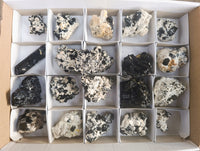 Natural Schorl Black Tourmaline with Hyalite Opal x 20 From Erongo, Namibia - Toprock Gemstones and Minerals