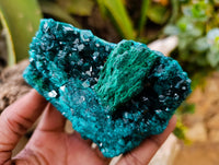 Natural Dioptase On Dolomite with Malachite Specimens x 2 From Likasi, Congo - Toprock Gemstones and Minerals
