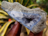 Natural Blue Lace Agate Geodes x 4 From Nsanje, Malawi - Toprock Gemstones and Minerals