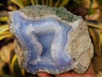 Natural Blue Lace Agate Geodes x 4 From Nsanje, Malawi - Toprock Gemstones and Minerals
