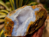 Natural Blue Lace Agate Geodes x 4 From Nsanje, Malawi - Toprock Gemstones and Minerals