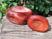 Polished Carnelian Agate Bowls x 2 From Madagascar - Toprock Gemstones and Minerals