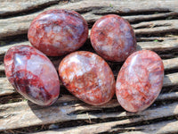 Polished Red Hematoid Quartz Palm Stones x 24 From Ambatondrazaka, Madagascar - Toprock Gemstones and Minerals