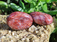 Polished Red Hematoid Quartz Palm Stones x 24 From Ambatondrazaka, Madagascar - Toprock Gemstones and Minerals