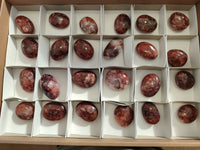 Polished Red Hematoid Quartz Palm Stones x 24 From Ambatondrazaka, Madagascar - Toprock Gemstones and Minerals