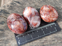 Polished Red Hematoid Quartz Palm Stones x 24 From Ambatondrazaka, Madagascar - Toprock Gemstones and Minerals
