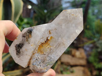 Polished Smokey Amethyst Clear Quartz Inclusion Crystals x 3 From Madagascar - Toprock Gemstones and Minerals