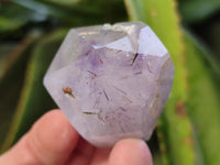 Polished Smokey Amethyst Clear Quartz Inclusion Crystals x 3 From Madagascar - Toprock Gemstones and Minerals