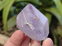 Polished Smokey Amethyst Clear Quartz Inclusion Crystals x 3 From Madagascar - Toprock Gemstones and Minerals