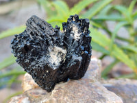 Natural Schorl Black Tourmaline with Hyalite Opal x 12 From Erongo, Namibia - Toprock Gemstones and Minerals