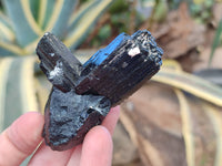 Natural Schorl Black Tourmaline with Hyalite Opal x 12 From Erongo, Namibia - Toprock Gemstones and Minerals