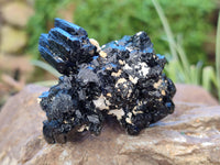 Natural Schorl Black Tourmaline with Hyalite Opal x 12 From Erongo, Namibia - Toprock Gemstones and Minerals