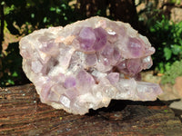 Natural Jacaranda Amethyst Quartz Cluster x 2 From Mumbwa, Zambia - Toprock Gemstones and Minerals