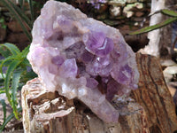 Natural Jacaranda Amethyst Quartz Cluster x 2 From Mumbwa, Zambia - Toprock Gemstones and Minerals