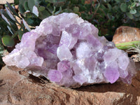 Natural Jacaranda Amethyst Quartz Cluster x 2 From Mumbwa, Zambia - Toprock Gemstones and Minerals