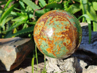 Polished Chrysoprase and Green Opal Spheres x 5 From Madagascar - Toprock Gemstones and Minerals