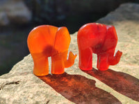 Polished Carnelian Agate Elephant Fridge Magnets - Sold per Item - From China - Toprock Gemstones and Minerals