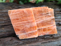 Natural Rhombohedral Sunset Orange Calcite Specimens x 6 From Spitzkop, Namibia - Toprock Gemstones and Minerals