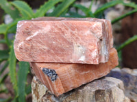 Natural Rhombohedral Sunset Orange Calcite Specimens x 6 From Spitzkop, Namibia - Toprock Gemstones and Minerals