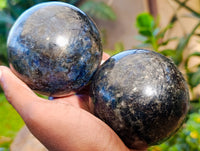 Polished Iolite Spheres x 2 From Ambatofinandrahana, Madagascar - Toprock Gemstones and Minerals
